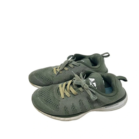 APL TechLoom Pro Sneakers Running Shoes Lace-Up Olive Fatigue‎ Green Mens Size 8 - Picture 1 of 8